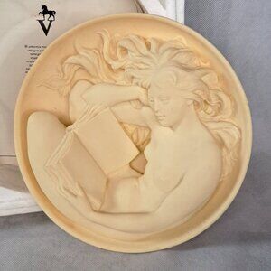 Studio Dante Di Volteradici Alabaster Plate CLIO Benvenuti Muse NUDE Orig Box